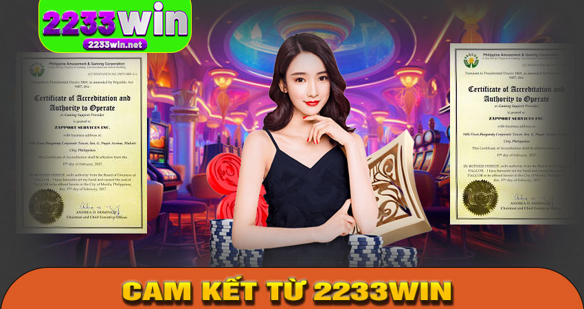 Cam kết từ 2233WIN với cộng đồng người chơi