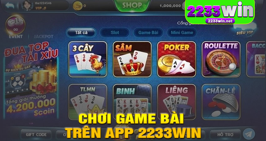 Chơi Game Bài Trên App 2233WIN